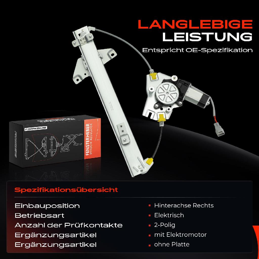 1x Fensterheber Hinten Rechts für KIA Rio III IV 2011-2017