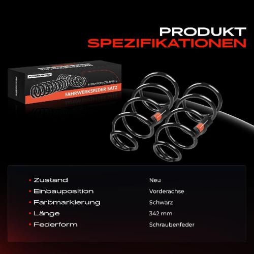 Frankberg 2x Fahrwerksfeder Vorderachse f r Ford Focus II Cabriolet 2.0L 2006-2010 Bild Frankberg 2x Fahrwerksfeder Vorderachse f r Ford Focus II Cabriolet 2.0L 2006-2010