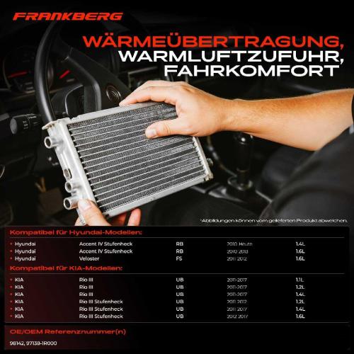 1x Wärmetauscher Innenraumheizung für KIA Rio 3 UB Hyundai Veloster FS Accent 4 RB Bild 1x Wärmetauscher Innenraumheizung für KIA Rio 3 UB Hyundai Veloster FS Accent 4 RB