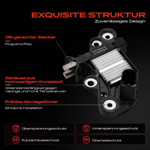 1x Lichtmaschinenregler Generatorregler für VW Golf 7 Polo Audi A3 A1 Seat Skoda Bild 1x Lichtmaschinenregler Generatorregler für VW Golf 7 Polo Audi A3 A1 Seat Skoda