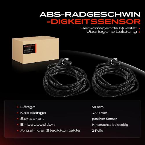 2x ABS Sensor Hinten für Mercedes-Benz Vito Bus W638 Vito Kasten V-Klasse 638/2 1996-2003 Bild 2x ABS Sensor Hinten für Mercedes-Benz Vito Bus W638 Vito Kasten V-Klasse 638/2 1996-2003
