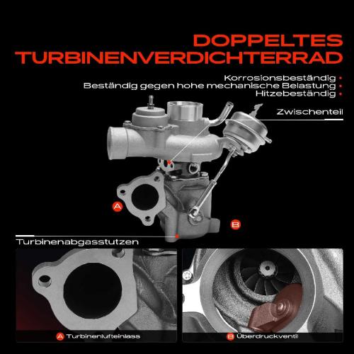 Frankberg 1x Abgasturbolader für Saab 9-3 D75 D79 E79 YS3F 9-3 Cabriolet YS3F 9-3 Kombi E50 2.0L 2002-2015 Bild Frankberg 1x Abgasturbolader für Saab 9-3 D75 D79 E79 YS3F 9-3 Cabriolet YS3F 9-3 Kombi E50 2.0L 2002-2015