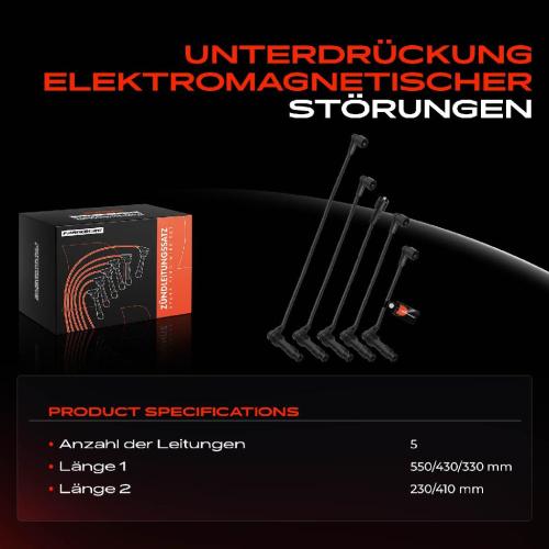 5x Zündleitungssatz Zündkabel für Opel Astra F T92 Calibra A Kadett E T85 Vectra Bild 5x Zündleitungssatz Zündkabel für Opel Astra F T92 Calibra A Kadett E T85 Vectra