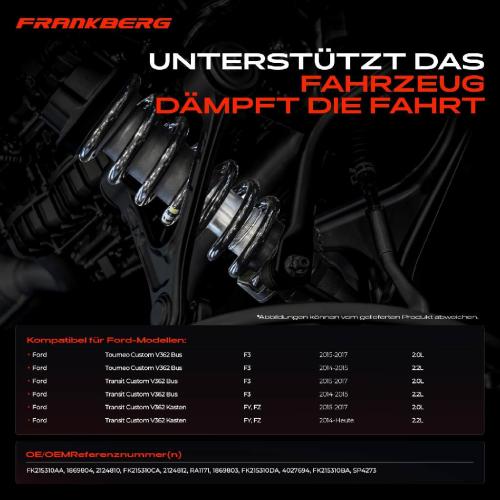 2x Fahrwerksfeder Vorderachse für Ford Tourneo Custom V362 Bus F3 Transit FY Bild 2x Fahrwerksfeder Vorderachse für Ford Tourneo Custom V362 Bus F3 Transit FY