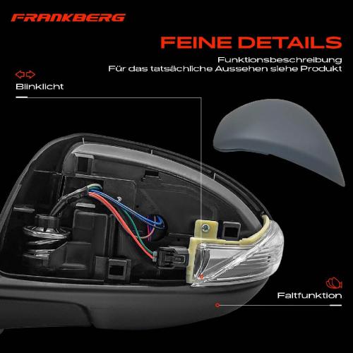 Frankberg 1x Außenspiegel Links für Mazda 3 Stufenheck BL 1.6L 2.0L 2.2L 2.3L 2008-2014 Bild Frankberg 1x Außenspiegel Links für Mazda 3 Stufenheck BL 1.6L 2.0L 2.2L 2.3L 2008-2014