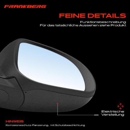 Frankberg 1x Außenspiegel Rechts für Hyundai i20 PB PBT 1.1L 1.2L 1.4L 1.6L 2012-2015 Bild Frankberg 1x Außenspiegel Rechts für Hyundai i20 PB PBT 1.1L 1.2L 1.4L 1.6L 2012-2015