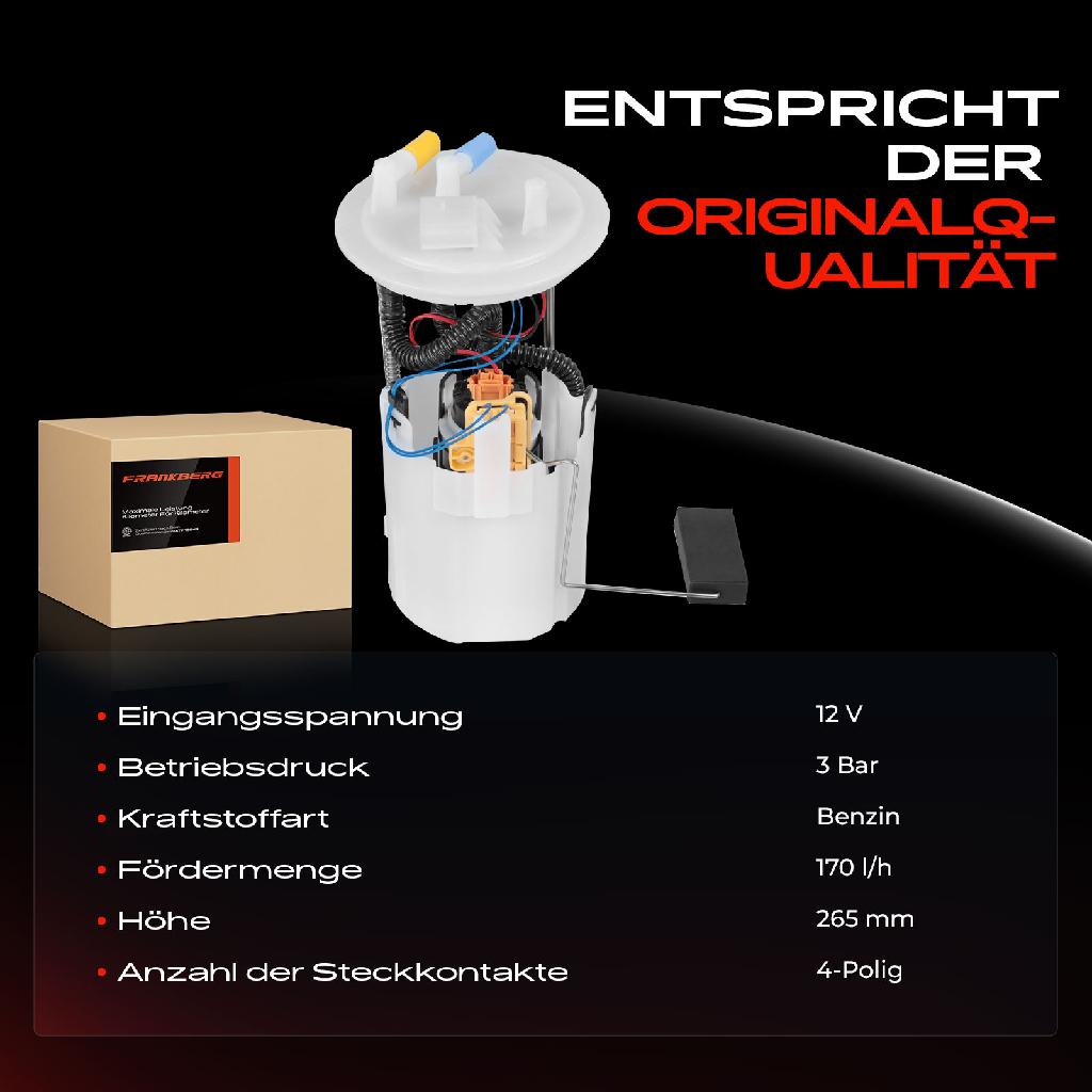 1x Kraftstoffpumpe für Mercedes-Benz Viano W639 Vito Bus Vito/Mixto Kasten 2.1L 2010-2014