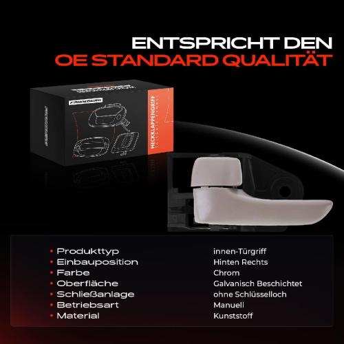 1x Türgriff Hinten Rechts innen für VW Polo Classic Van Kasten/Kombi Kasten/Schrägheck Variant Bild 1x Türgriff Hinten Rechts innen für VW Polo Classic Van Kasten/Kombi Kasten/Schrägheck Variant