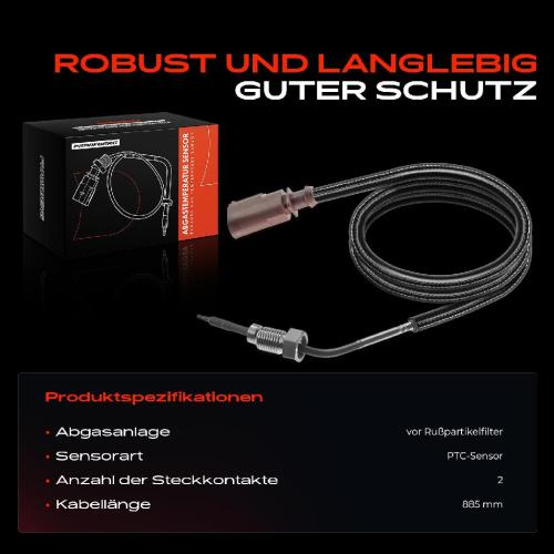 Frankberg 1x Abgastemperatursensor für Audi A4 8EC 8ED 8H7 8HE A6 1.9L 2.0L Bild Frankberg 1x Abgastemperatursensor für Audi A4 8EC 8ED 8H7 8HE A6 1.9L 2.0L