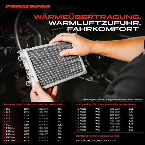 1x Wärmetauscher Innenraumheizung für Mercedes-Benz C219 W211 VF211 T-Model S211 Bild 1x Wärmetauscher Innenraumheizung für Mercedes-Benz C219 W211 VF211 T-Model S211