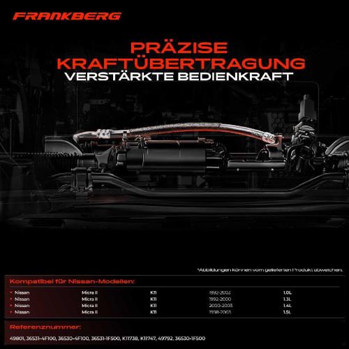 2x Seilzug Feststellbremse Hinterachse beidseitig für Nissan Micra 2 K11 1.0L-1.5L 1992-2003 Bild 2x Seilzug Feststellbremse Hinterachse beidseitig für Nissan Micra 2 K11 1.0L-1.5L 1992-2003