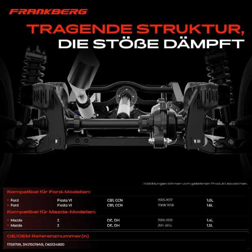 1x Achskörper Achsträger Motorträger Vorderachse für Ford Fiesta VI CB1 CCN Mazda 2 DE DH 2008-2017 Bild 1x Achskörper Achsträger Motorträger Vorderachse für Ford Fiesta VI CB1 CCN Mazda 2 DE DH 2008-2017