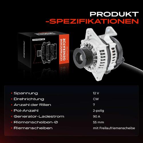 Frankberg 1x Lichtmaschine Generator für Isuzu D-Max I D-Max II TFR TFS 2.5L 3.0L Bild Frankberg 1x Lichtmaschine Generator für Isuzu D-Max I D-Max II TFR TFS 2.5L 3.0L