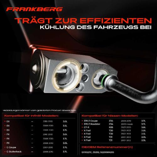 1x Expansionsventil Klimaanlage für Nissan Qashqai I X-Trail T30 Infiniti EX FX Bild 1x Expansionsventil Klimaanlage für Nissan Qashqai I X-Trail T30 Infiniti EX FX