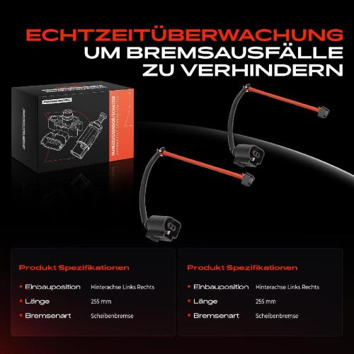 2x Warnkontakt Bremsbelagverschleiß Hinterachse für VW Touareg Audi Q7 Porsche Cayenne Bild 2x Warnkontakt Bremsbelagverschleiß Hinterachse für VW Touareg Audi Q7 Porsche Cayenne