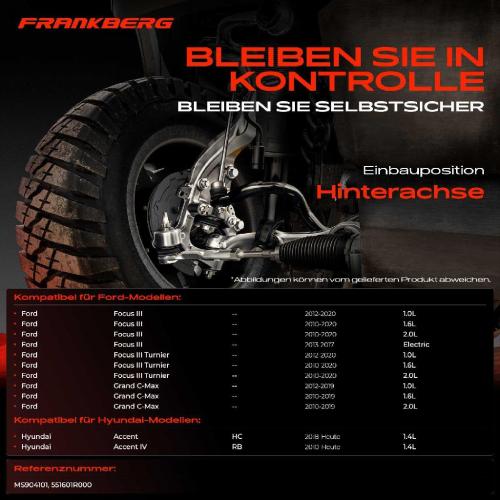 2x Lagerbuchse Hinterachse für Ford Focus III Stufenheck Turnier Grand C-Max Van Hyundai Accent IV i10 Bild 2x Lagerbuchse Hinterachse für Ford Focus III Stufenheck Turnier Grand C-Max Van Hyundai Accent IV i10