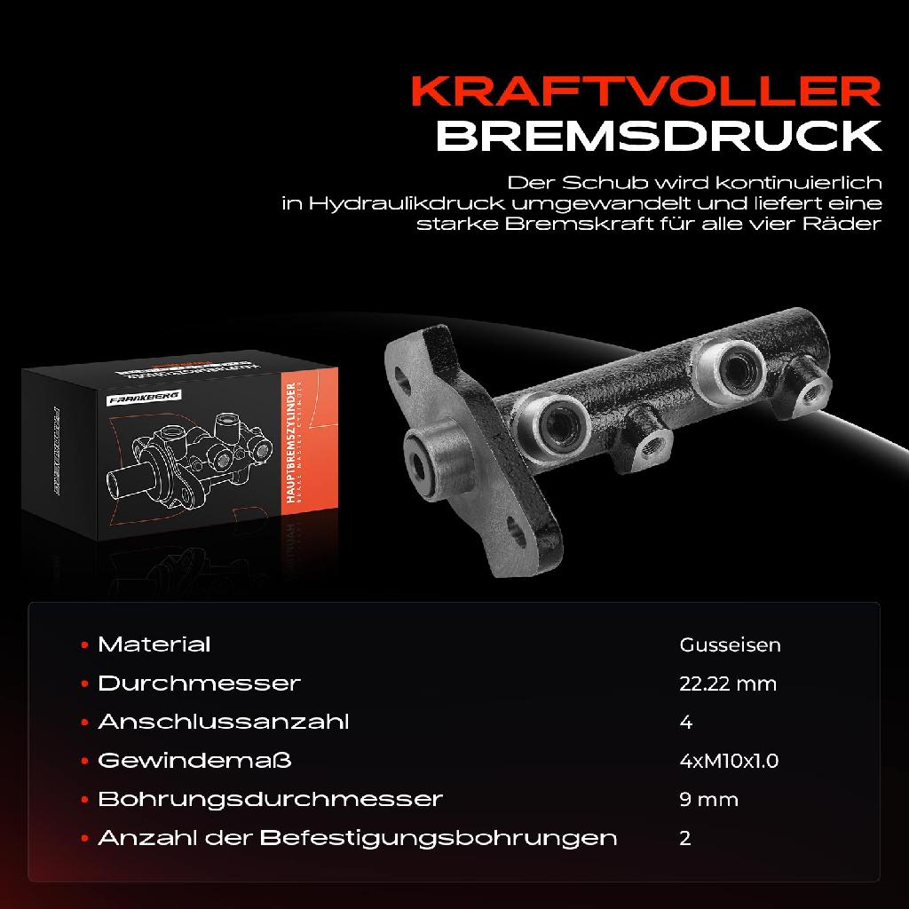 1x Hauptbremszylinder Bremszylinder für Ford Fiesta IV JA JB Kasten J3 J5 1995-2000