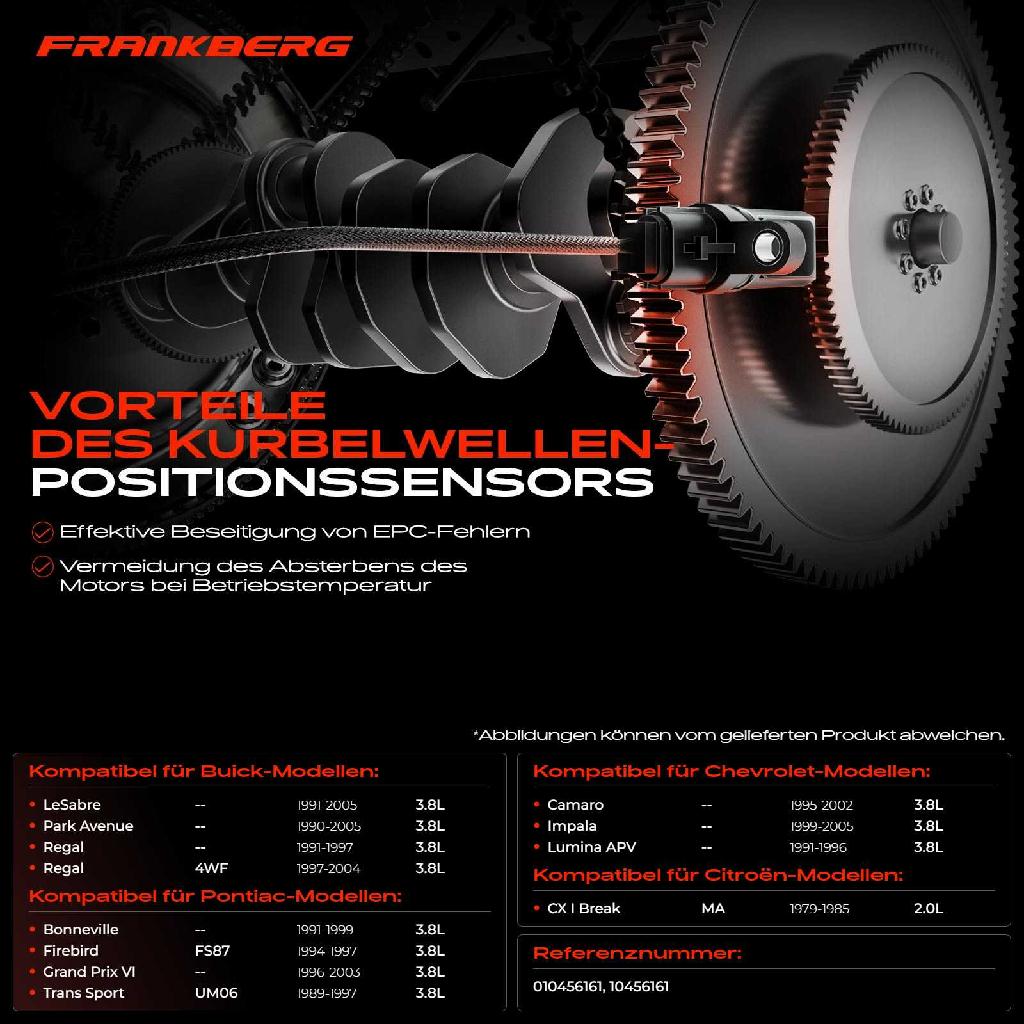 1x Kurbelwellensensor Impulsgeber für Buick LeSabre Chevrole Camaro Citroen Pontiac