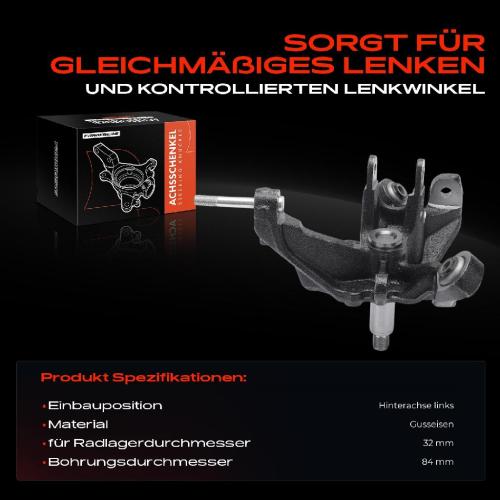 1x Achsschenkel Radaufhängung Hinterachse Links für Honda Accord VII Tourer 2003-2007 Bild 1x Achsschenkel Radaufhängung Hinterachse Links für Honda Accord VII Tourer 2003-2007