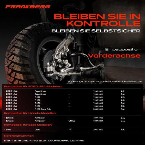 2x Spurstangenkopf Vorderachse für FORD USA Expedition F-150 Crew Cab Pick-up Extended Standard Bild 2x Spurstangenkopf Vorderachse für FORD USA Expedition F-150 Crew Cab Pick-up Extended Standard