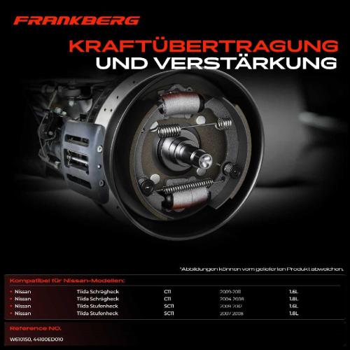 2x Radbremszylinder Hinten für NISSAN Tiida Schrägheck C11 1.6L 2009-2012 Bild 2x Radbremszylinder Hinten für NISSAN Tiida Schrägheck C11 1.6L 2009-2012