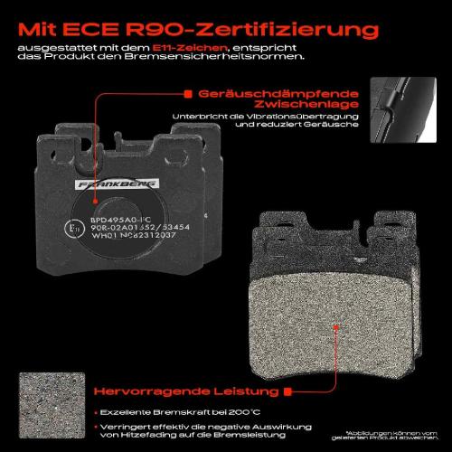 4x Bremsbeläge Hinterachse für Mercedes-Benz C124 W124 S124 W201 A124 W202 S202 C208 W124 1985-2002 Bild 4x Bremsbeläge Hinterachse für Mercedes-Benz C124 W124 S124 W201 A124 W202 S202 C208 W124 1985-2002