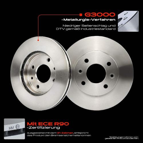 Frankberg 2x Bremsscheiben Vorderachse für Renault 11 19 I Cabriolet Chamade II Kasten/Schrägheck Bj ab 1984 Bild Frankberg 2x Bremsscheiben Vorderachse für Renault 11 19 I Cabriolet Chamade II Kasten/Schrägheck Bj ab 1984