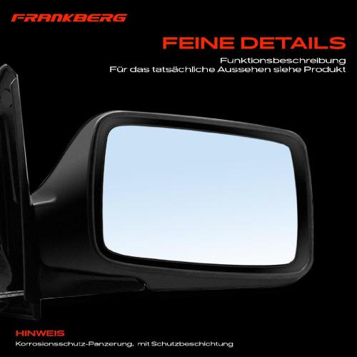 Frankberg 1x Außenspiegel Rechts für VW Golf III Variant Vento 1H1 1H5 1H2 1991-1999 Bild Frankberg 1x Außenspiegel Rechts für VW Golf III Variant Vento 1H1 1H5 1H2 1991-1999