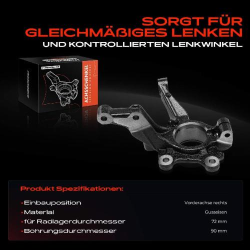 Frankberg 1x Achsschenkel Radaufhängung Vorderachse Rechts für Ford Ecosport 1.0L 1.5L 2013-2023 Bild Frankberg 1x Achsschenkel Radaufhängung Vorderachse Rechts für Ford Ecosport 1.0L 1.5L 2013-2023