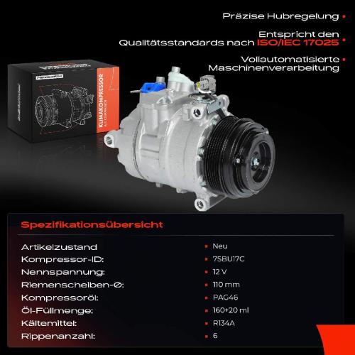 1x Klimakompressor für Mercedes-Benz Sprinter 3,5-T 3-T 4,6-T B906 2.1L 2006-2018 Bild 1x Klimakompressor für Mercedes-Benz Sprinter 3,5-T 3-T 4,6-T B906 2.1L 2006-2018