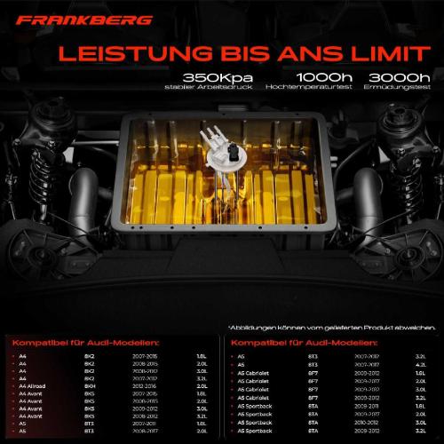 Frankberg 1x Kraftstoffpumpe für Audi A4 Allroad Avant A5 Cabriolet Sportback 1.8L 2.0L 3.0L 3.2L 4.2L 2007-2017 Bild Frankberg 1x Kraftstoffpumpe für Audi A4 Allroad Avant A5 Cabriolet Sportback 1.8L 2.0L 3.0L 3.2L 4.2L 2007-2017