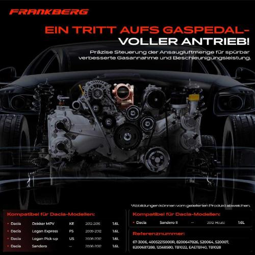 1x Drosselklappe Drosselklappenstutzen für Dacia Logan FS US Sandero Dokker 1.6L Bild 1x Drosselklappe Drosselklappenstutzen für Dacia Logan FS US Sandero Dokker 1.6L