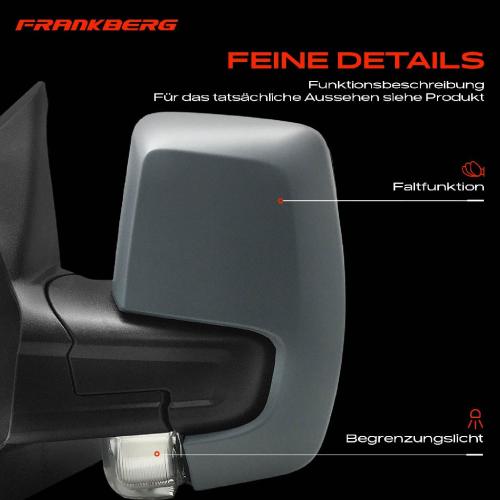 Frankberg 1x Außenspiegel Links für Ford Tourneo V362 F3 Transit V362 FY FZ Bj ab 2012 Bild Frankberg 1x Außenspiegel Links für Ford Tourneo V362 F3 Transit V362 FY FZ Bj ab 2012