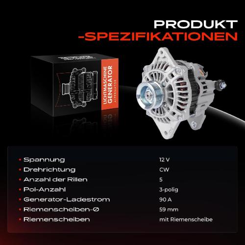 1x Lichtmaschine Generator für Subaru Forester Impreza Legacy III Outback DAF Bild 1x Lichtmaschine Generator für Subaru Forester Impreza Legacy III Outback DAF