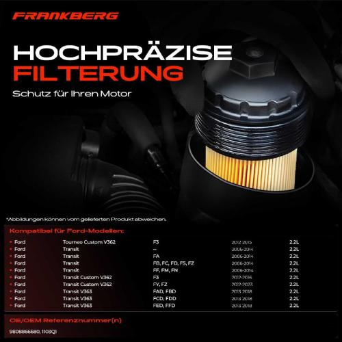 1x ÖlkühlerÖlfilter für Ford Transit Tourneo V363 Bus Kasten Pritsche 2.2L Bild 1x ÖlkühlerÖlfilter für Ford Transit Tourneo V363 Bus Kasten Pritsche 2.2L