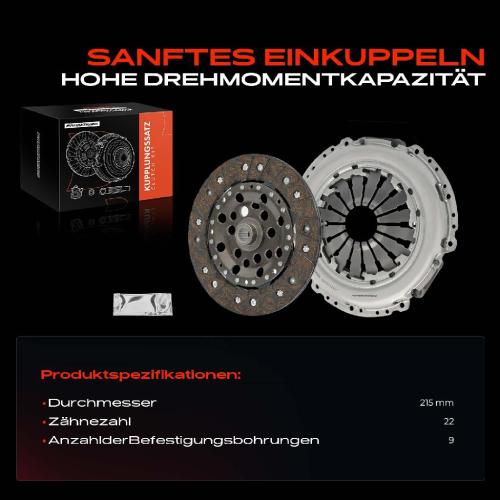 Frankberg 1x Kupplungssatz für Opel Astra J Caravan Stufenheck Corsa D Kasten/Schrägheck Meriva B MPV 1.2L Bild Frankberg 1x Kupplungssatz für Opel Astra J Caravan Stufenheck Corsa D Kasten/Schrägheck Meriva B MPV 1.2L