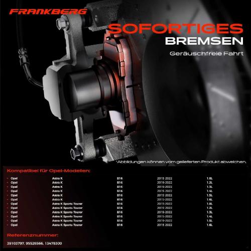 4x Bremsbeläge Vorderachse für Opel Astra K Sports Tourer 1.0L 1.2L 1.3L 2015-2022 Bild 4x Bremsbeläge Vorderachse für Opel Astra K Sports Tourer 1.0L 1.2L 1.3L 2015-2022