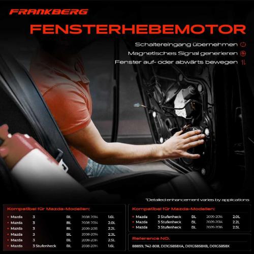 1x Fensterhebermotor für Mazda 3 Stufenheck BL 1.6L 2.0L Bild 1x Fensterhebermotor für Mazda 3 Stufenheck BL 1.6L 2.0L