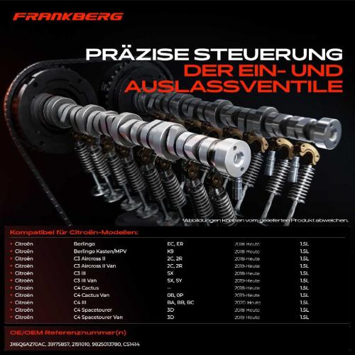 1x Nockenwelle für Citroën C3 C4 Berlingo Opel Crossland X Peugeot 208 308 2008 DS Bild 1x Nockenwelle für Citroën C3 C4 Berlingo Opel Crossland X Peugeot 208 308 2008 DS