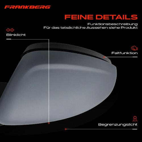 Frankberg 1x Außenspiegel Links für Peugeot 308 II L3 LB LH LP LW L4 LC LJ LR LX 2013-2021 Bild Frankberg 1x Außenspiegel Links für Peugeot 308 II L3 LB LH LP LW L4 LC LJ LR LX 2013-2021