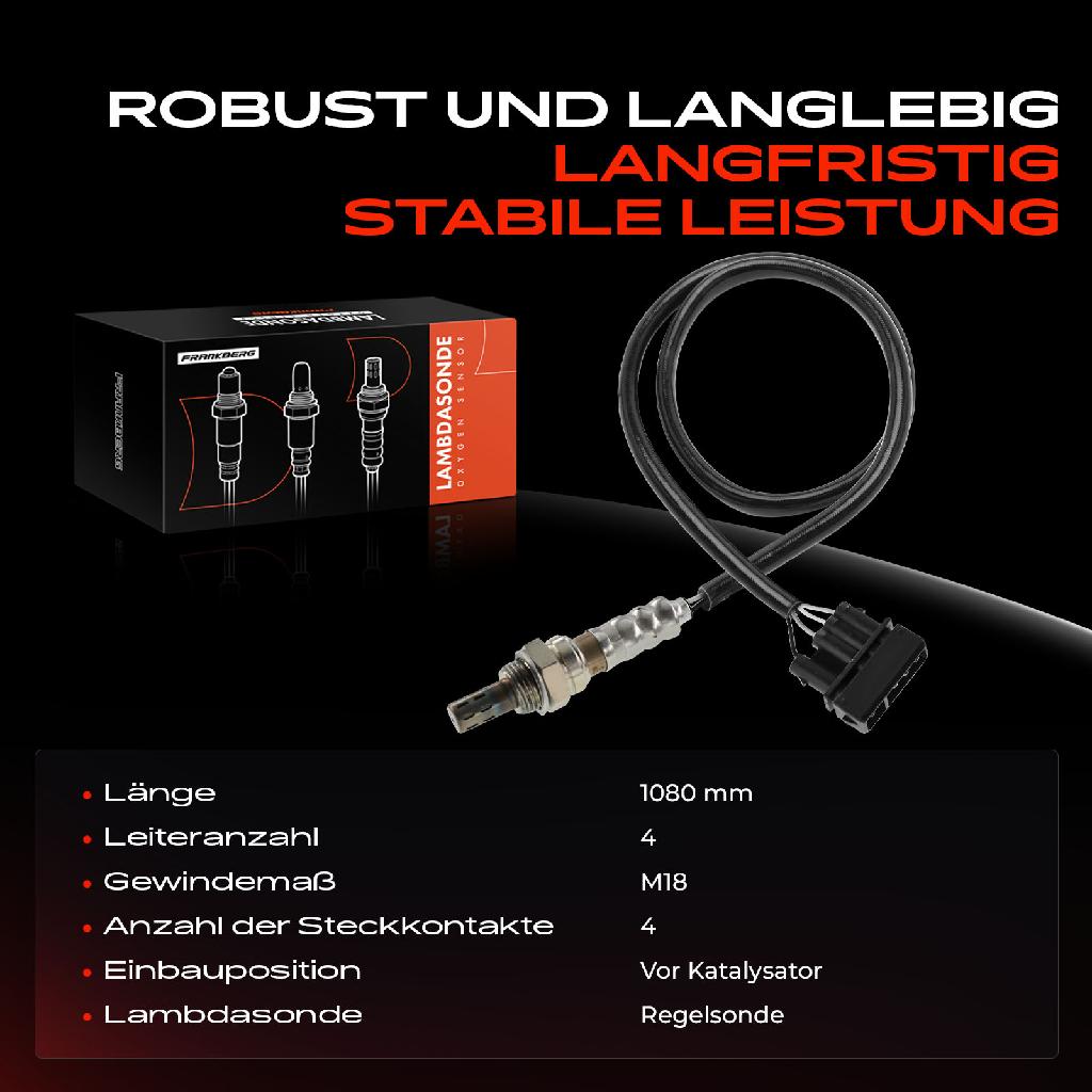 1x Lambdasonde Regelsonde Vor Katalysator für VW Golf III Passat 35I 3A2 Vento 1H2 Corrado