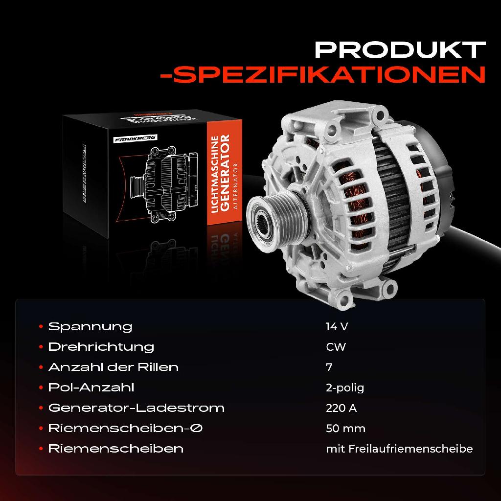 1x Lichtmaschine Generator für Mercedes-Benz W212 S212 X164 W164 W221 W251