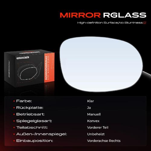 1x Spiegelglas Außenspiegel rechts für Ford Ka RU8 1.2L 1.3L 2008-2016 Bild 1x Spiegelglas Außenspiegel rechts für Ford Ka RU8 1.2L 1.3L 2008-2016