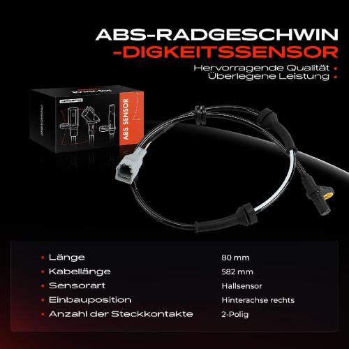 Frankberg 1x ABS Sensor Hinterachse rechts für Nissan Tiida Schrägheck Stufenheck 1.5L 1.6L 1.8L 2004-2013 Bild Frankberg 1x ABS Sensor Hinterachse rechts für Nissan Tiida Schrägheck Stufenheck 1.5L 1.6L 1.8L 2004-2013