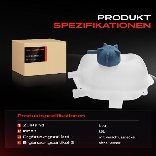 Frankberg 1x Ausgleichsbehälter Kühlmittelbehälter für VW Transporter III Kasten Bus Pritsche/Fahrgestell Bild Frankberg 1x Ausgleichsbehälter Kühlmittelbehälter für VW Transporter III Kasten Bus Pritsche/Fahrgestell