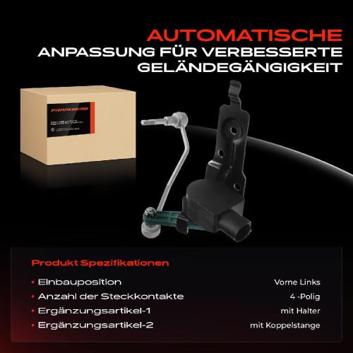 1x Höhensensor Niveauregulierung Vorne Links für Audi A6 4F C6 Avant Allroad 4F0907503 Bild 1x Höhensensor Niveauregulierung Vorne Links für Audi A6 4F C6 Avant Allroad 4F0907503