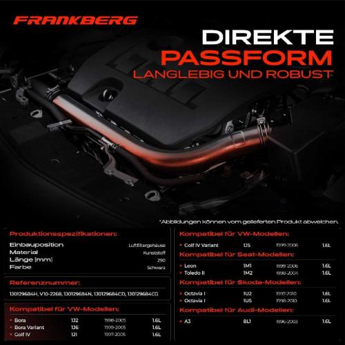 Frankberg 1x Kühlerschlauch Turboschlauch für VW Golf IV IV Bora Variant Audi A3 Seat Leon Toledo II Skoda Bild Frankberg 1x Kühlerschlauch Turboschlauch für VW Golf IV IV Bora Variant Audi A3 Seat Leon Toledo II Skoda