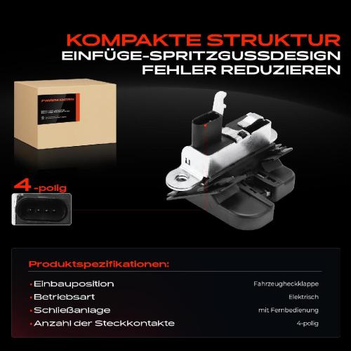 1x Heckklappenschloss für Seat Altea 5P1 Altea XL 5P5 5P8 Bild 1x Heckklappenschloss für Seat Altea 5P1 Altea XL 5P5 5P8