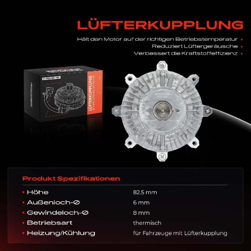 1x Lüfterkupplung Kühlerlüfte für Mitsubishi Pajero II V2W L200 K5T 2.5L Bild 1x Lüfterkupplung Kühlerlüfte für Mitsubishi Pajero II V2W L200 K5T 2.5L