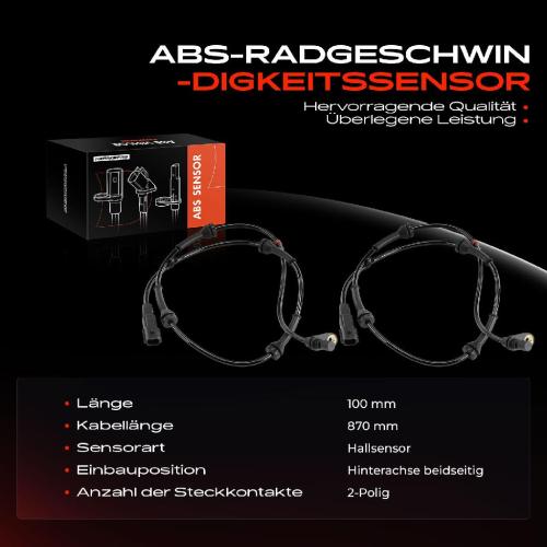 Frankberg 2x ABS Sensor Hinterachse beidseitig für Renault Kadjar Koleos II 1.2L 1.3L 1.5L 1.6L 1.8L 2.0L Bj ab 2015 Bild Frankberg 2x ABS Sensor Hinterachse beidseitig für Renault Kadjar Koleos II 1.2L 1.3L 1.5L 1.6L 1.8L 2.0L Bj ab 2015